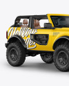 Off-Road SUV Open Roof Mockup - Half Side View