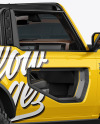 Off-Road SUV Open Roof Mockup - Back Half Side View