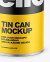 Tin Can w/ Matte Finish Mockup