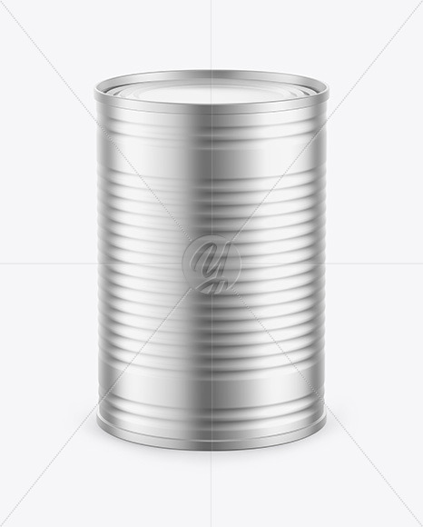 Matte Metallic Tin Can Mockup