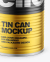 Matte Metallic Tin Can Mockup