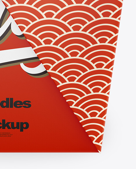 Matte Paper Noodles Box Mockup