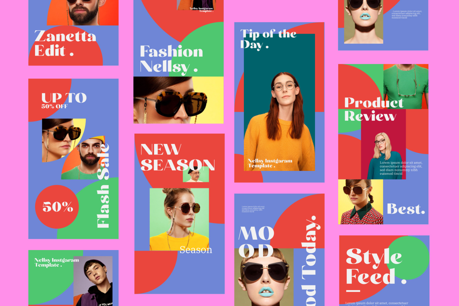 Nellsy PSD Instagram Template Posts &amp; Stories