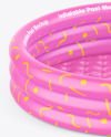 Inflatable 3-ring Pool w/ Inflatable Bottom Mockup - High Angle Shot