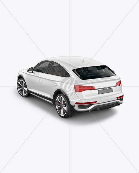 Crossover SUV Mockup – Back HalfSide View