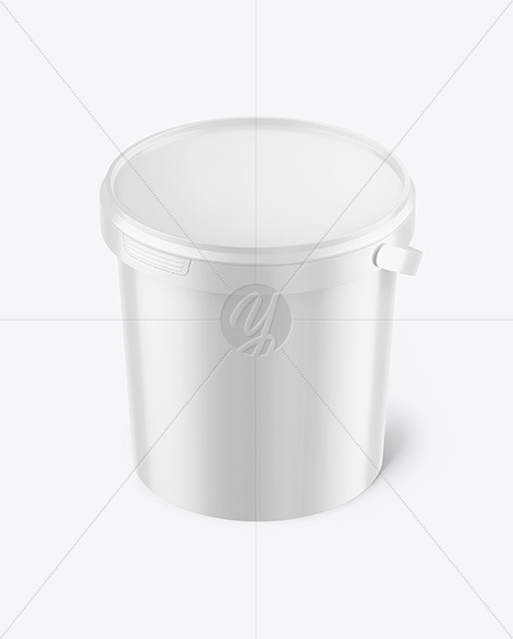 Glossy Plastic Bucket Mockup