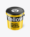 Glossy Plastic Bucket Mockup