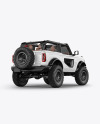 Off-Road SUV Open Roof Mockup - Back Half Side View