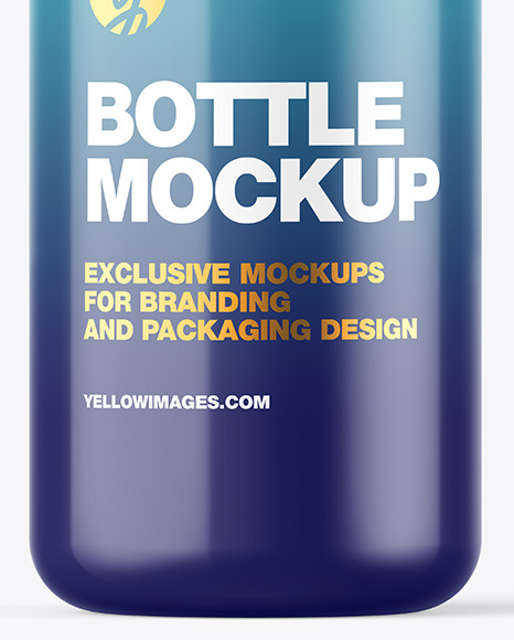 Glossy Bottle w/ Open Pump Mockup