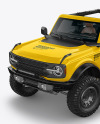 Off-Road SUV Open Roof Mockup - Half Side View (High-Angle Shot)