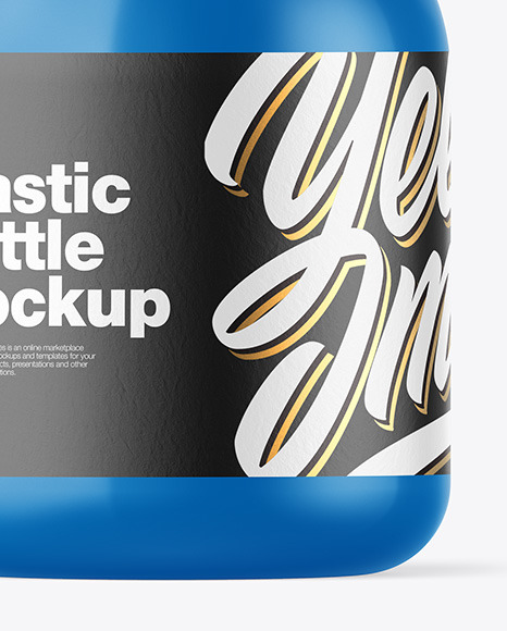 Glossy Sanitizer Bottle w/ Open Pump Mockup