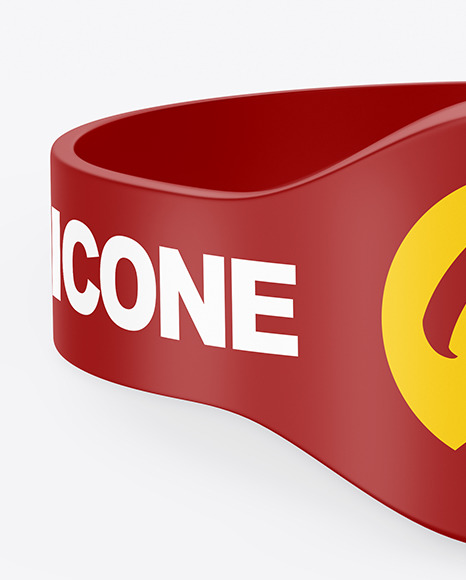 Matte Silicone Wristband Mockup