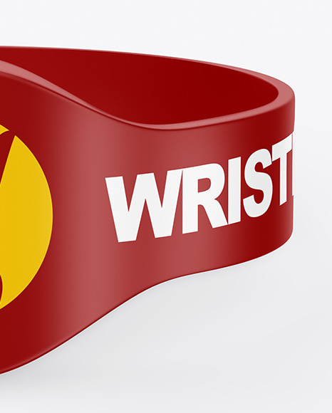 Matte Silicone Wristband Mockup