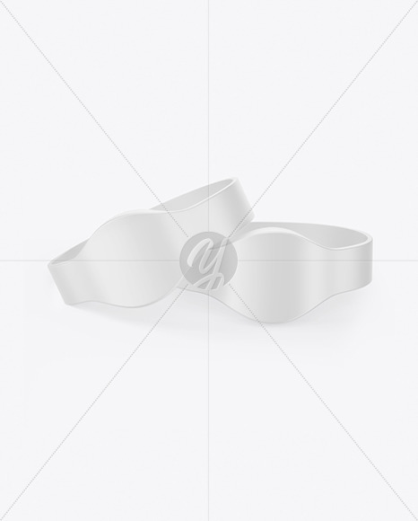Two Matte Silicone Wristbands Mockup