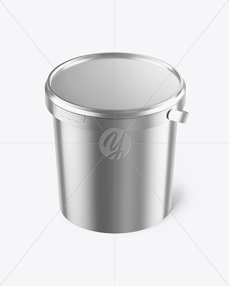 Metallic Bucket Mockup