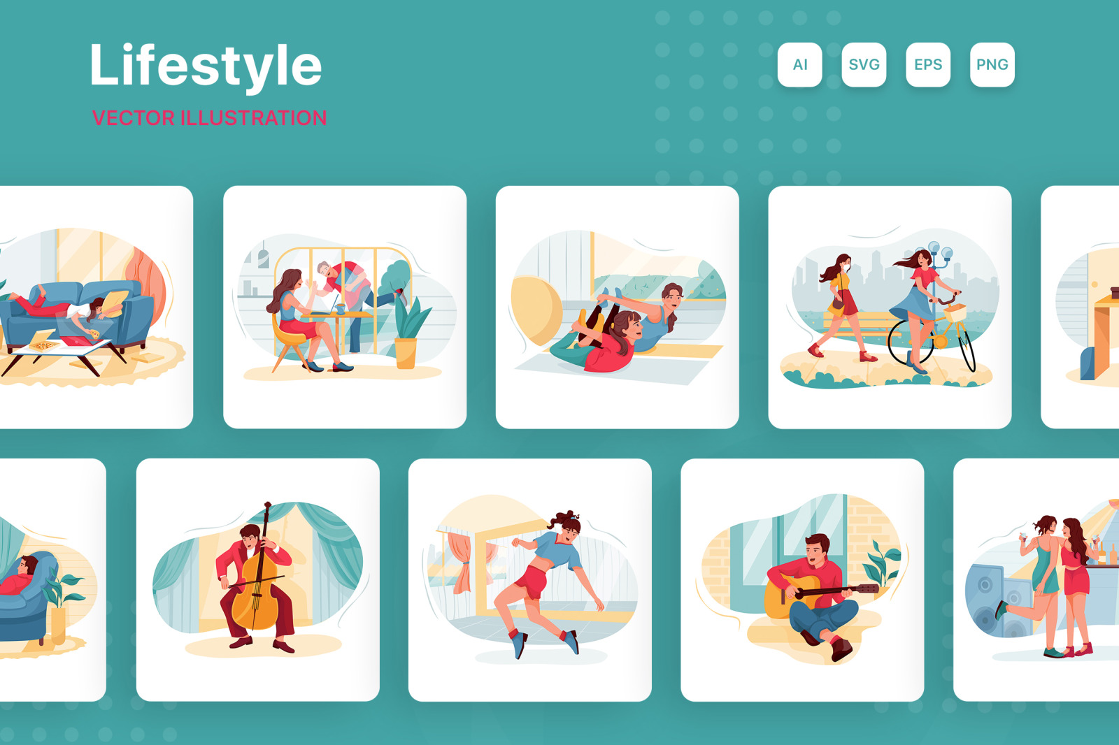 M174_Lifestyle Illustration Pack