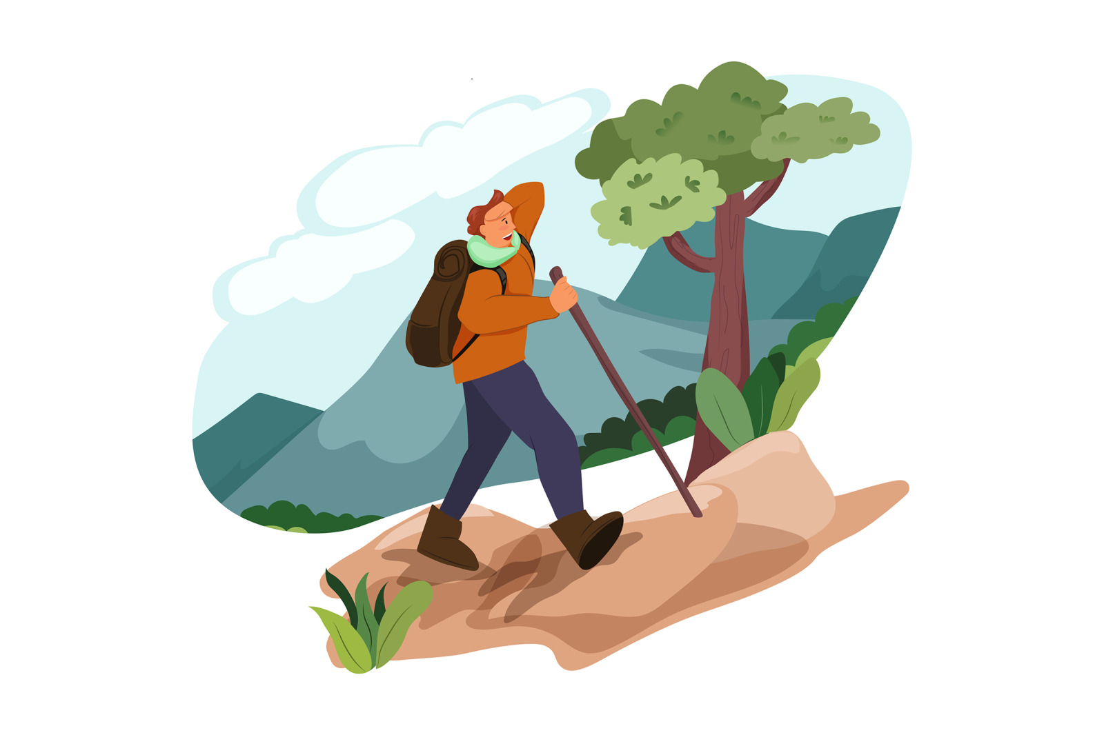 M165_Camping Scene Illustration Pack