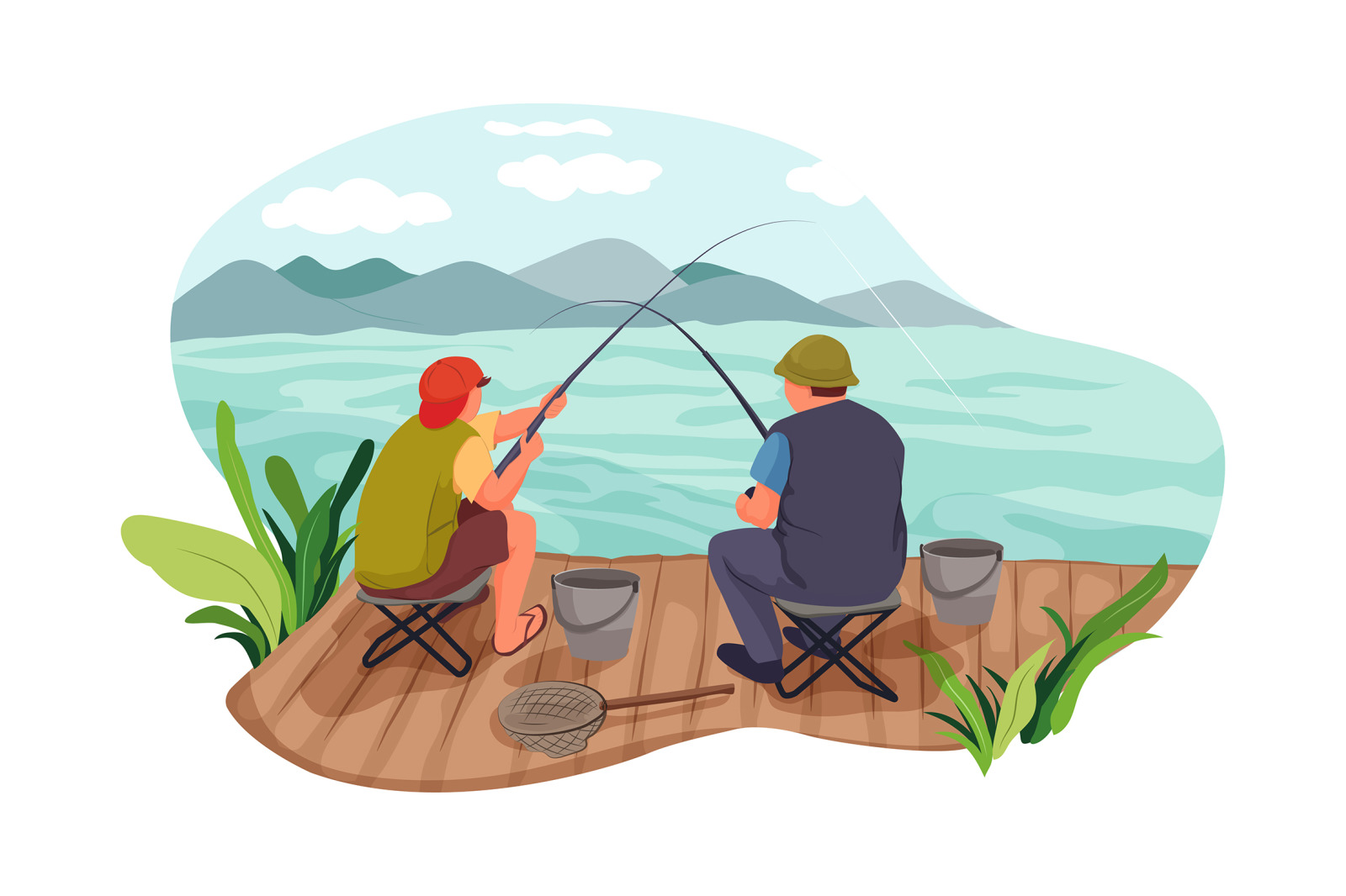 M165_Camping Scene Illustration Pack