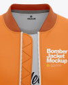 Men's Bomber Jacket with T-shirt Mockup - Front View