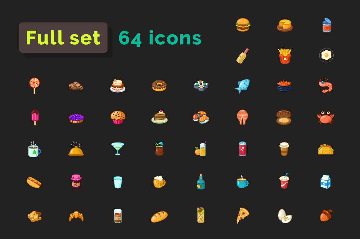 Food Icons Set Food Icons Set