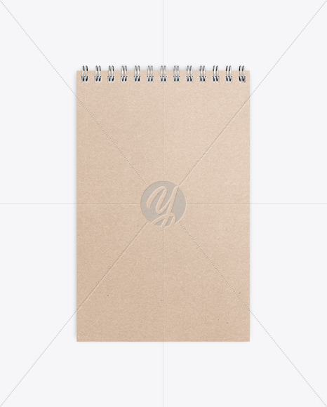 Kraft Notepad Mockup - Top View