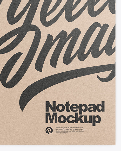 Kraft Notepad Mockup - Top View