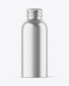 Brushed Metallic 120ml Aluminum Bottle w/ Screw Cap Mockup