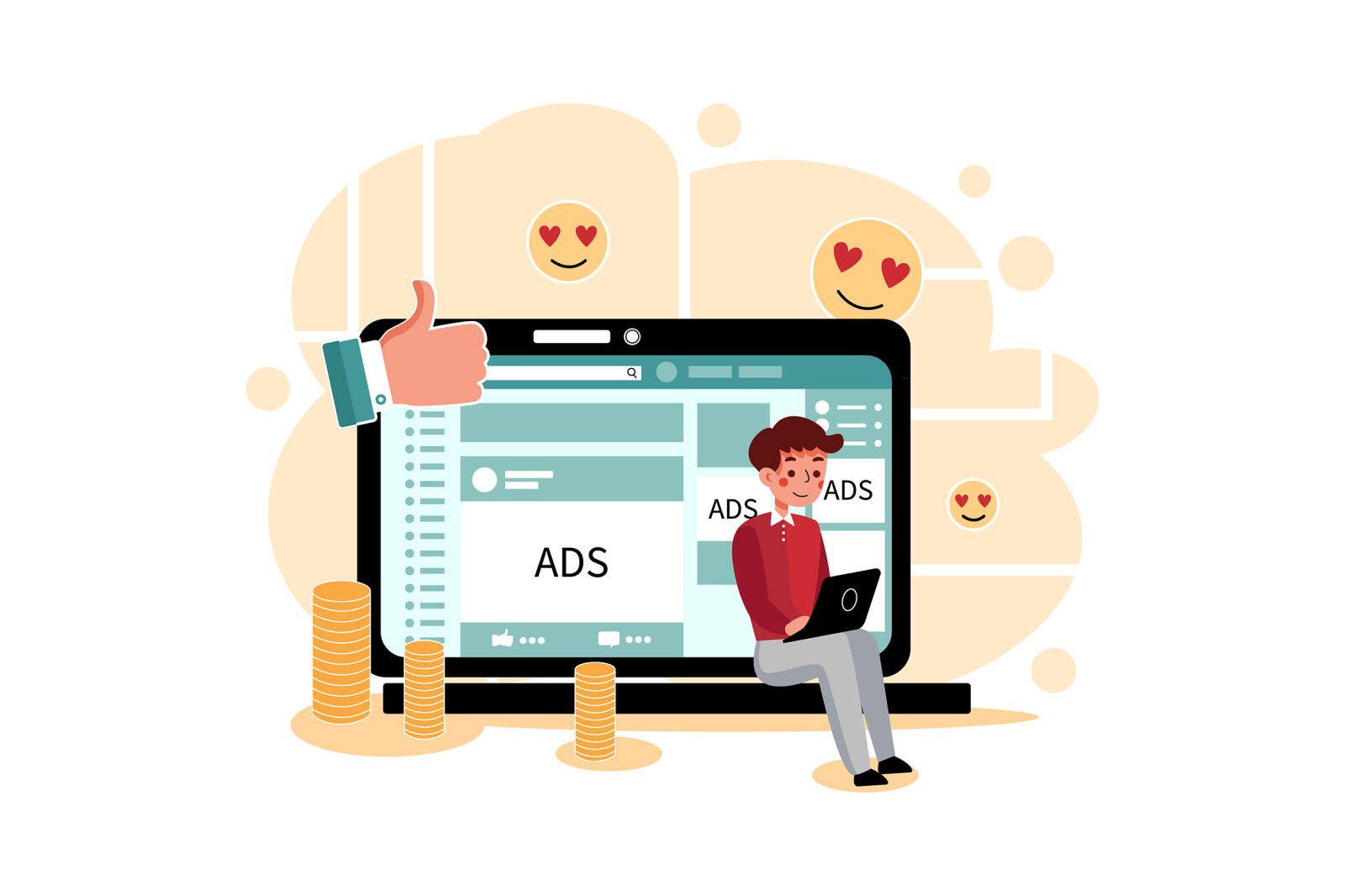 M168_ Online Marketing Illustrations M168_ Online Marketing Illustrations