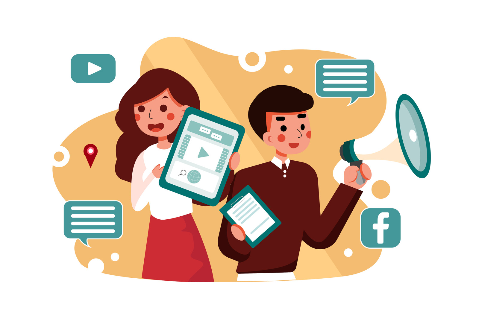 M168_ Online Marketing Illustrations M168_ Online Marketing Illustrations