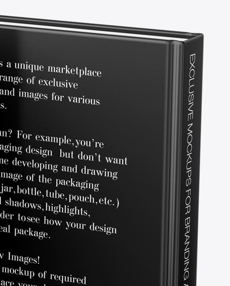 Hardcover Book w/ Matte Cover Mockup