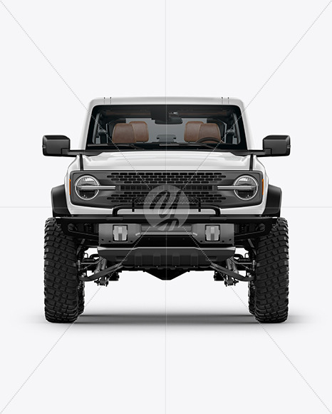 Off-Road SUV Open Roof Mockup - Front View