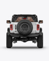 Off-Road SUV Open Roof Mockup - Back View