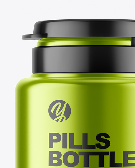 Metallic Pills Bottle Mockup