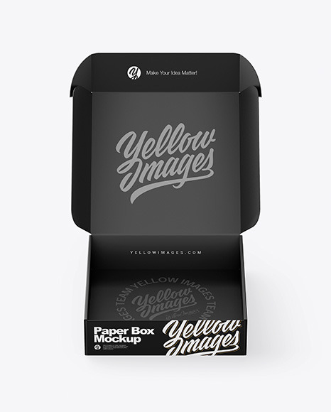 Opened Paper Box Mockup