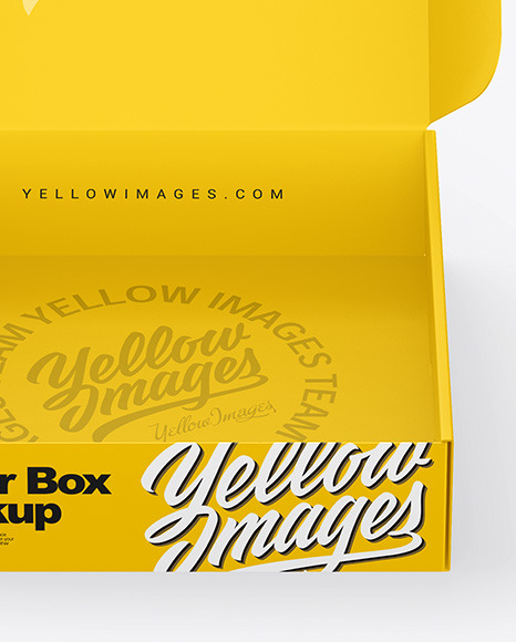 Opened Paper Box Mockup