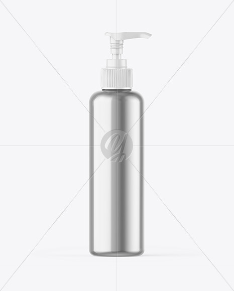 Metallic Bottle w/ Open Pump Mockup