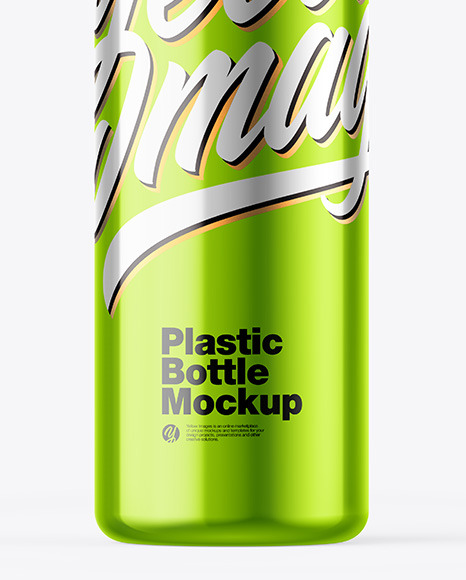 Metallic Bottle w/ Open Pump Mockup