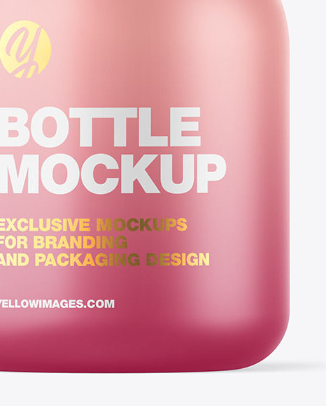 Matte Sanitizer Bottle w/ Open Pump Mockup