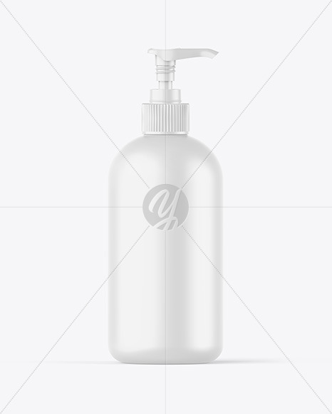 Matte Bottle w/ Open Pump Mockup