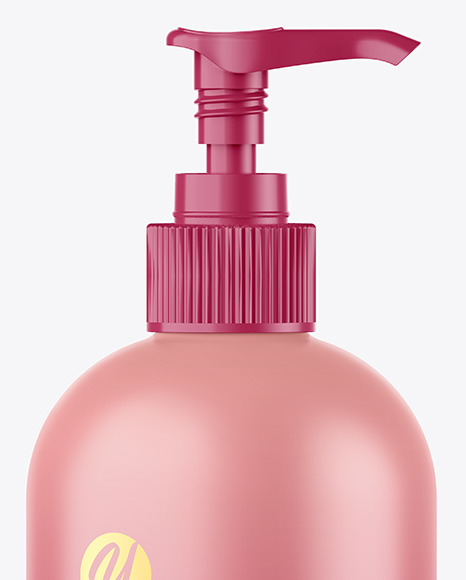 Matte Bottle w/ Open Pump Mockup