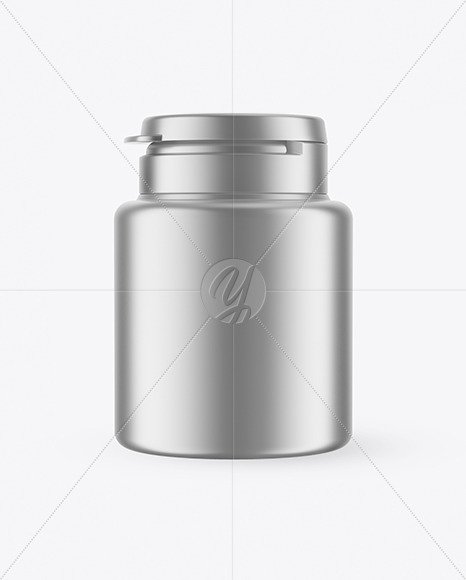 Matte Metallic Pills Bottle Mockup