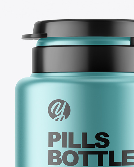 Matte Metallic Pills Bottle Mockup