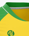 Men’s Raglan Soccer Jersey Mockup - Front Half-Side View