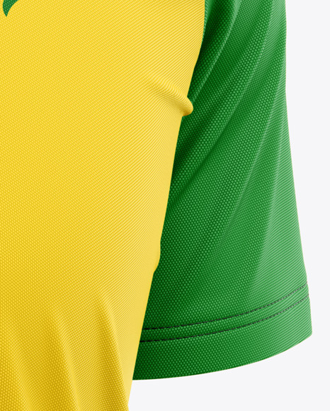 Men’s Raglan Soccer Jersey Mockup - Front Half-Side View