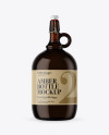 3L Amber Glass Bottle With Handle & Clamp Lid Mockup