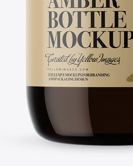 3L Amber Glass Bottle With Handle & Clamp Lid Mockup - Free Download