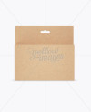 Kraft Paper Box with Hang Tab Mockup - Front View