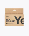 Kraft Paper Box with Hang Tab Mockup - Front View