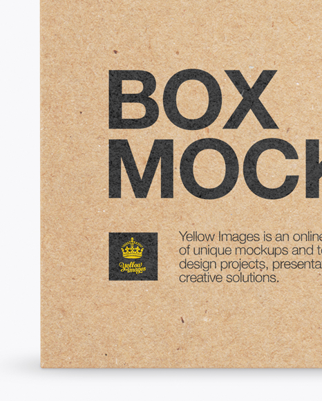 Kraft Paper Box with Hang Tab Mockup - Front View