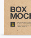 Kraft Paper Box with Hang Tab Mockup - Front View